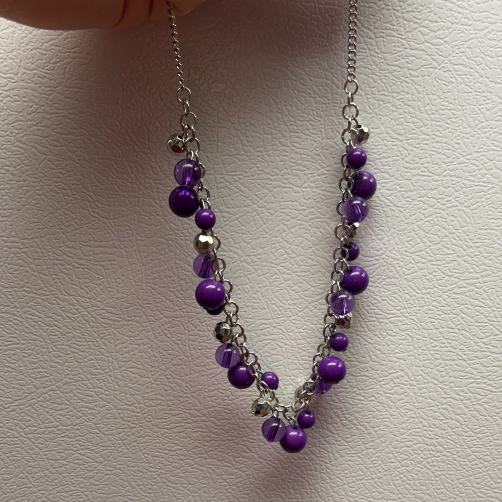 paparazzi Purple Multi-Bead Layered Necklace